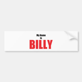 Adesivo Para Carro Meu nome é Billy