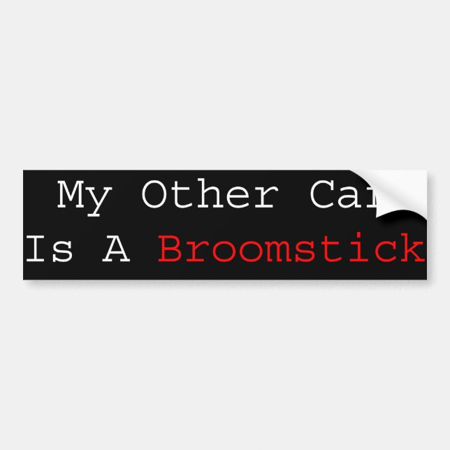 Adesivo Para Carro Meu outro carro é um Broomstick (Frente)