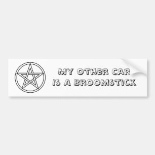 Adesivo Para Carro Meu outro carro é um Broomstick