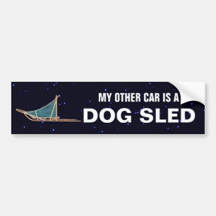 Adesivo Para Carro Meu Outro Carro É Um Sled De Cachorro