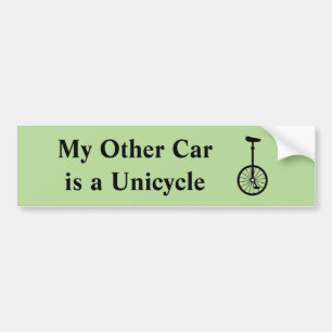Adesivo Para Carro Meu outro carro é um Unicycle