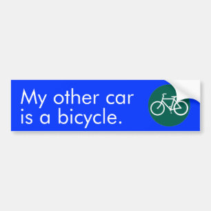 Adesivo Para Carro Meu outro carro é uma bicicleta