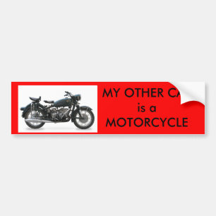Adesivo Para Carro Meu outro carro é uma motocicleta