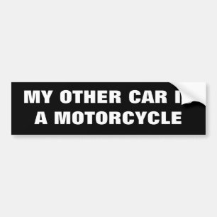 Adesivo Para Carro Meu outro carro é uma motocicleta