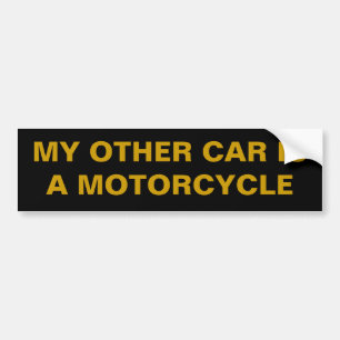 Adesivo Para Carro Meu outro carro é uma motocicleta