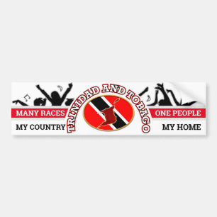 Adesivo Para Carro Meu País, Minha Casa - Trinidad e Tobago