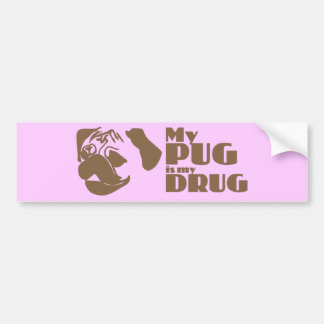 Adesivo Para Carro Meu Pug é meu decalque da droga