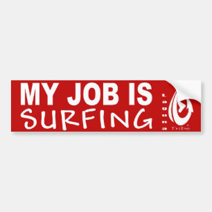 Adesivo Para Carro Meu trabalho é SURFINF