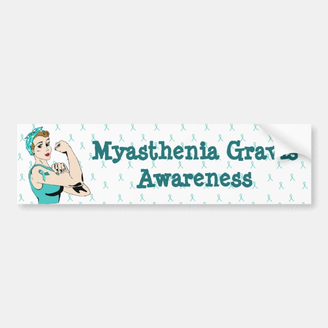 Adesivo Para Carro Miastenia Gravis Atenção Bumper Sticker (Frente)