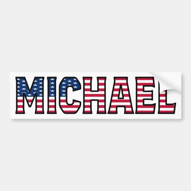 Adesivo Para Carro Michael Name Vorname USA Aufkleber Sticker Auto (Frente)