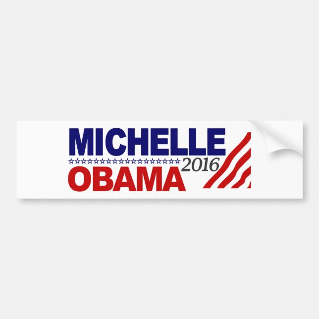 Adesivo Para Carro Michelle Obama para o presidente 2016 (Frente)