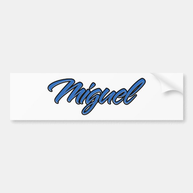 Adesivo Para Carro Miguel Name blue Aufkleber Sticker Autoaufkleber (Frente)