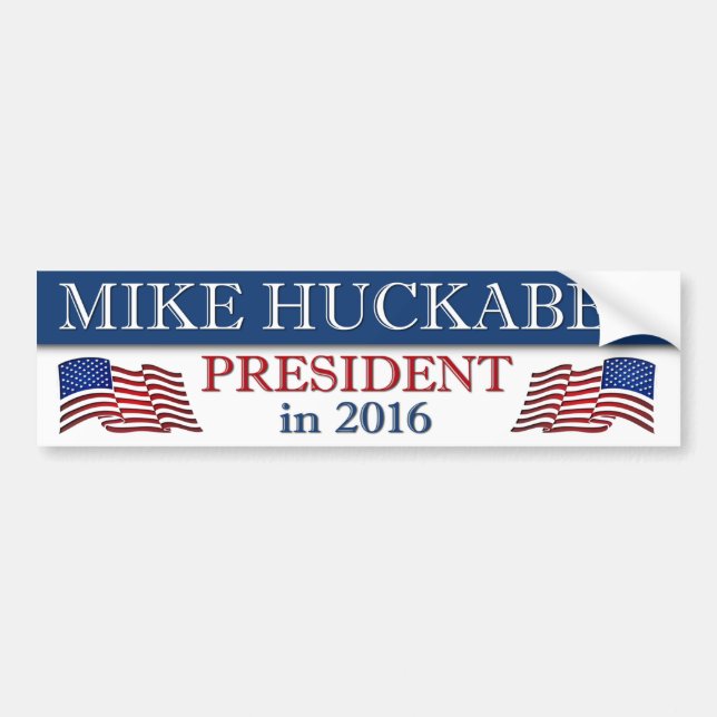 Adesivo Para Carro Mike Huckabee Presidente 2016 Patriótico (Frente)