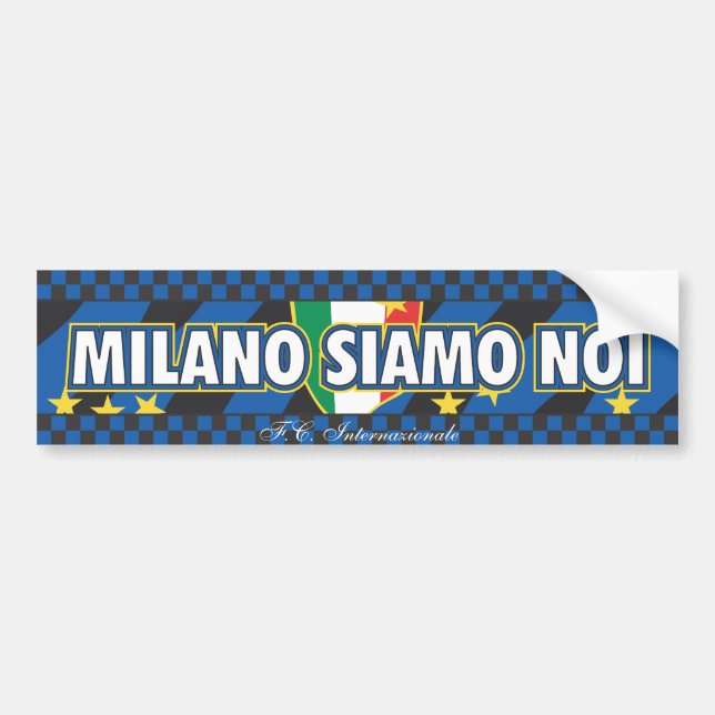 Adesivo Para Carro Milano siamo noi . Inter (Frente)