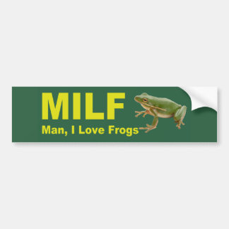 Adesivo Para Carro Milf Man I Love Sapos Engraçado 2021 Verde