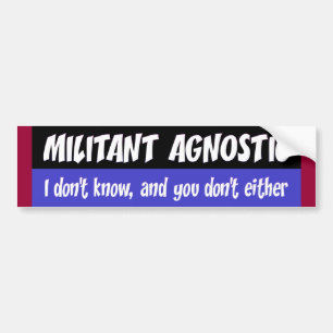 Adesivo Para Carro militante agnóstico