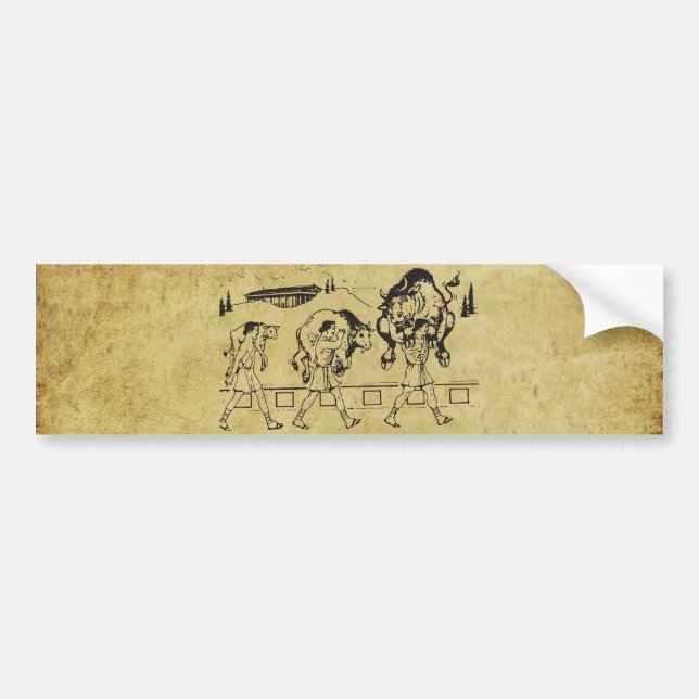 Adesivo Para Carro Milo de Croton e o Touro - Motivação Gym (Frente)