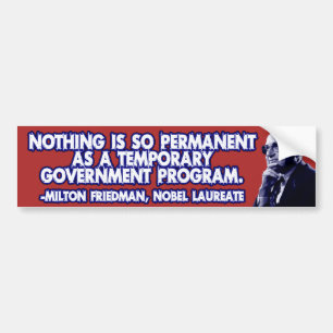 Adesivo Para Carro Milton Friedman em programas governamentais