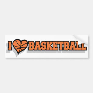 Adesivo Para Carro Mim basquetebol do coração