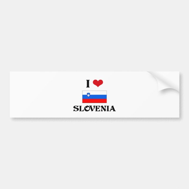 ADESIVO PARA CARRO MIM CORAÇÃO SLOVENIA (Frente)