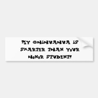 Adesivo Para Carro Minha chihuahua é mais esperta do que seu