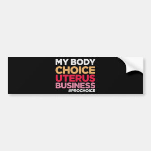 Adesivo Para Carro Minha Escolha do Corpo Utero - Feminista de Proesc