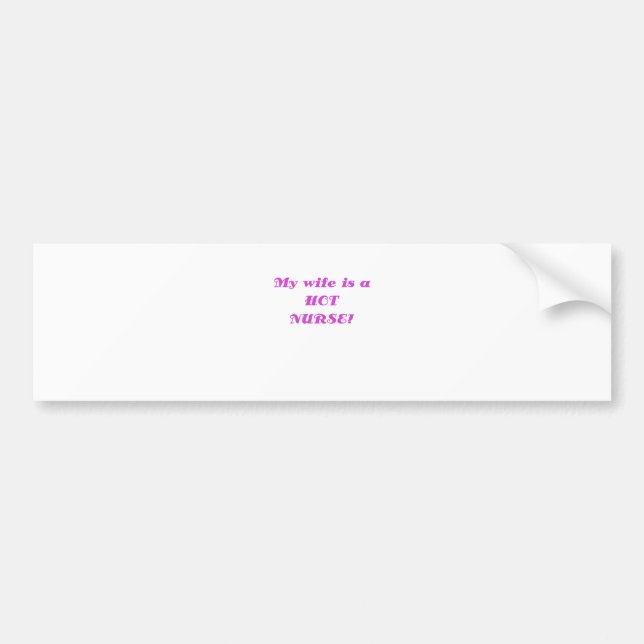 Adesivo Para Carro Minha esposa é uma enfermeira quente (Frente)