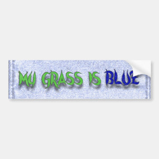 ADESIVO PARA CARRO MINHA GRAMA É ETIQUETA DE BLUE-BUMPER