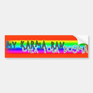 Adesivo Para Carro minha karma funcionou sobre seu dogma