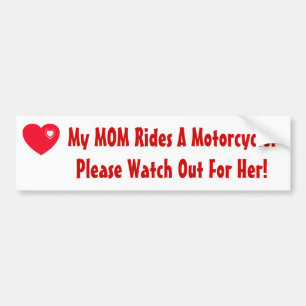 Adesivo Para Carro Minha MAMÃ monta uma motocicleta!