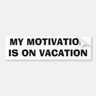 Adesivo Para Carro Minha motivação realiza-se em férias