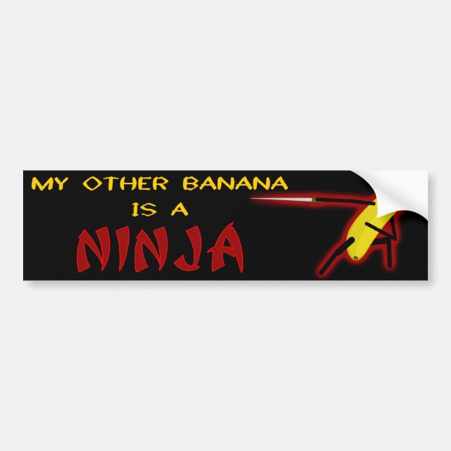 Adesivo Para Carro Minha outra banana é um Ninja (Frente)