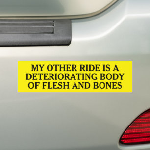 Adesivo Para Carro Minha outra carona é um corpo deteriorado Humor Es