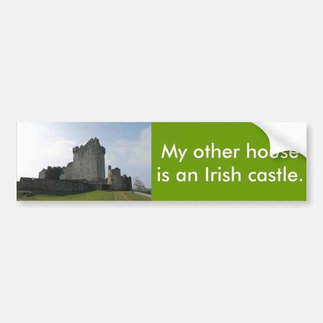 Adesivo Para Carro Minha outra casa é um castelo irlandês (Frente)