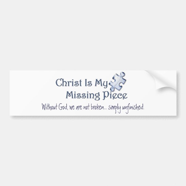 Adesivo Para Carro Minha parte faltante religiosa (Frente)