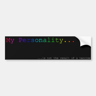 Adesivo Para Carro Minha personalidade não é o resultado de uma