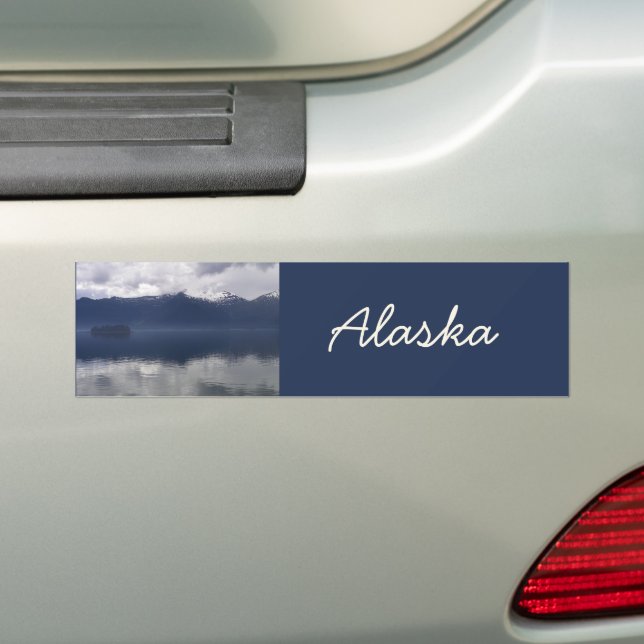 Adesivo Para Carro Misty Alaskan Sea in Shades of Blue (No carro)