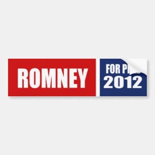 ADESIVO PARA CARRO MITT ROMNEY 2012