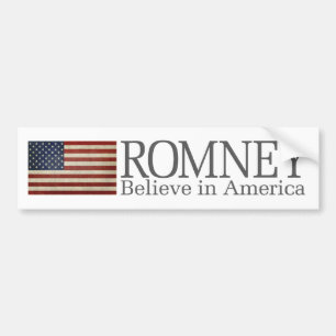 Adesivo Para Carro Mitt Romney - acredite em América