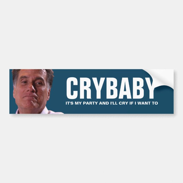 Adesivo Para Carro Mitt Romney - Crybaby (Frente)