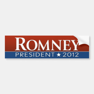 Adesivo Para Carro Mitt Romney - design azul vermelho