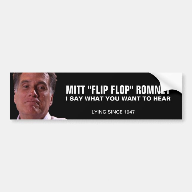 Adesivo Para Carro Mitt Romney - o sacudir Flopper (Frente)