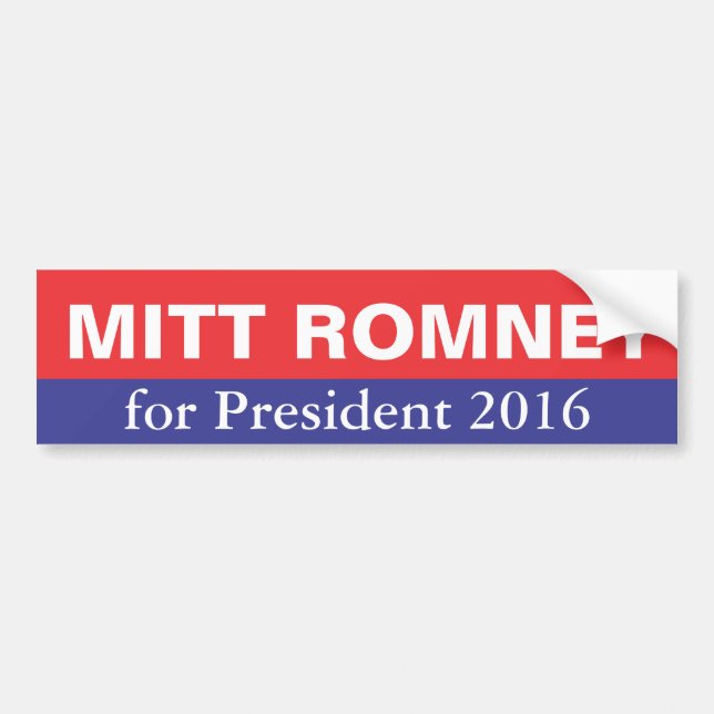 Adesivo Para Carro Mitt Romney para o presidente em 2016 (Frente)