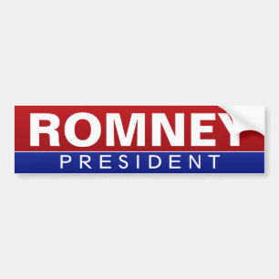 Adesivo Para Carro Mitt Romney para Presidente - Design Clássico