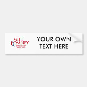Adesivo Para Carro Mitt Romney patrocinou pelo um percent.png