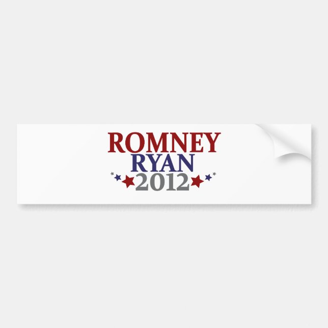 Adesivo Para Carro Mitt Romney Paul Ryan 2012 (Frente)