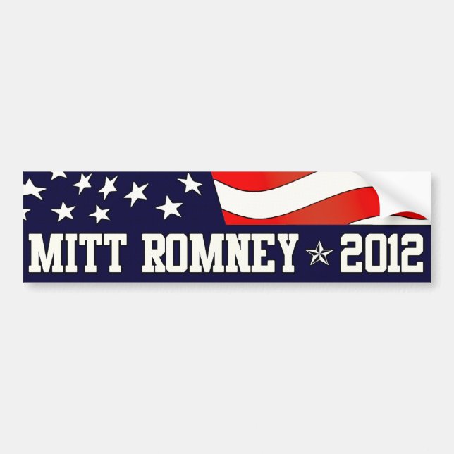Adesivo Para Carro Mitt Romney Presidente em 2012 (Frente)
