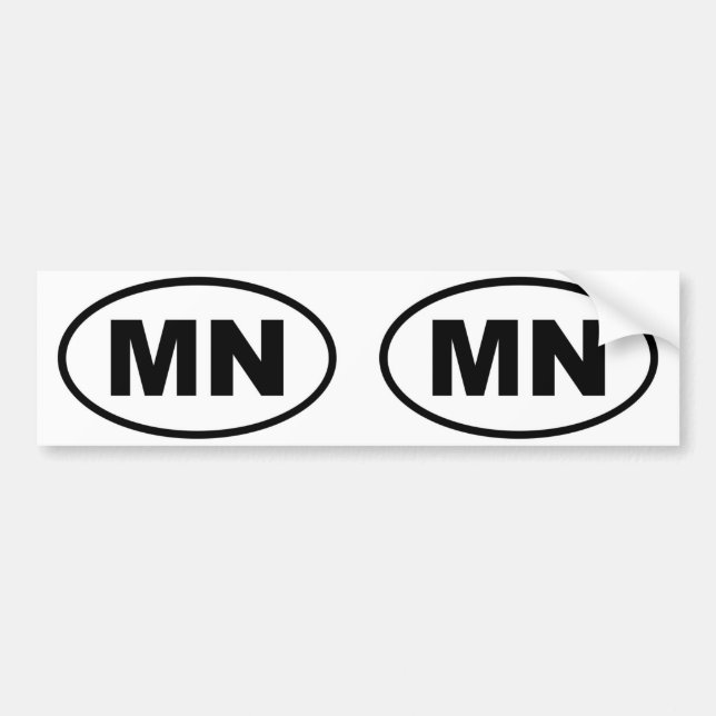 Adesivo Para Carro MN oval Minnesota (Frente)