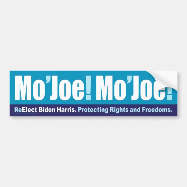 Adesivo Para Carro Mo Joe! Mo Joe! - ReElect Biden-Harris (Frente)