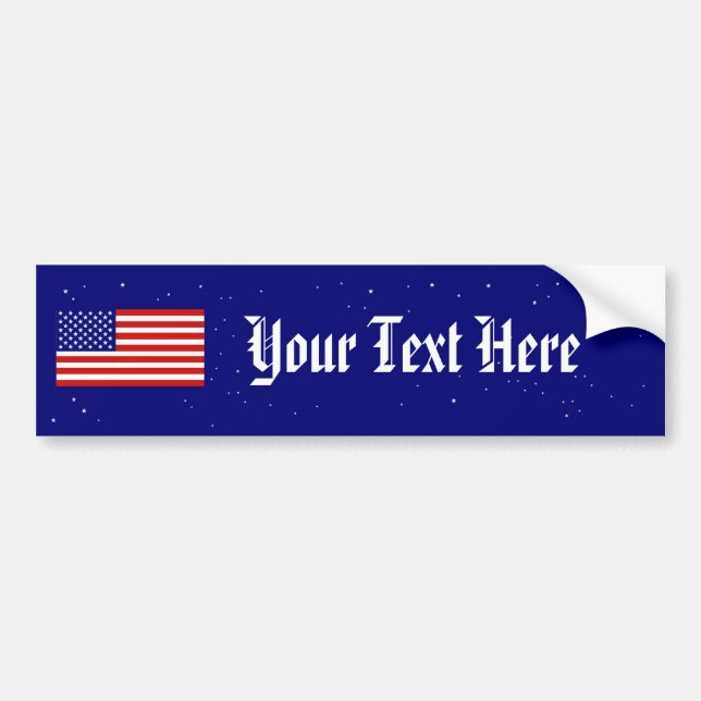 Adesivo Para Carro Modelo do Sticker Bumper Flag Americano (Frente)